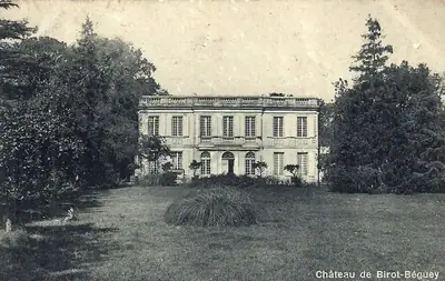 1900–1920년경의 옛 엽서에 담긴 지롱드 베게의 컨트리 하우스, Château de Birot